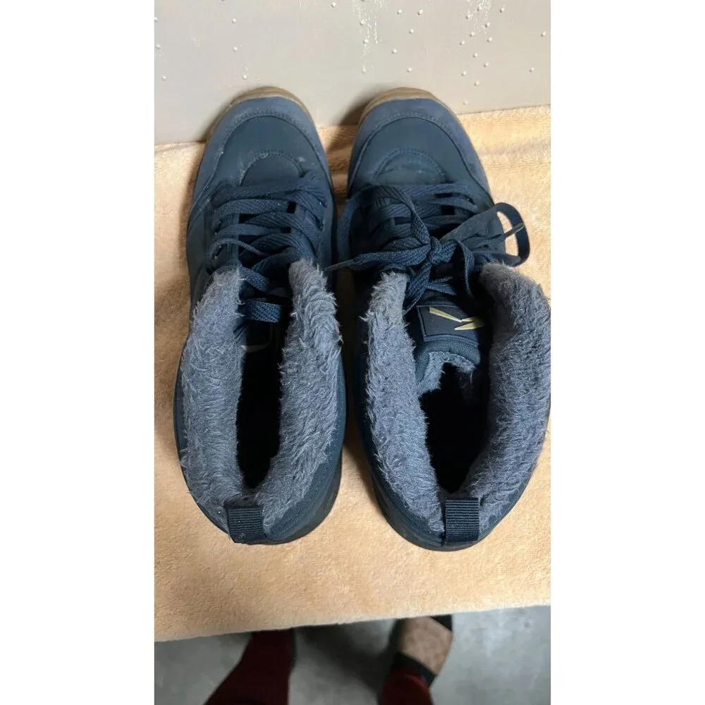 Azooken Blue Winter Trekking Snow Hiking Sport Faux Fur Boots Mens sz45